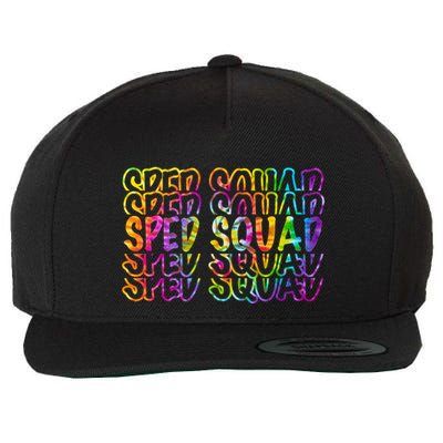 Sped Squad Rainbow Colorful Wool Snapback Cap