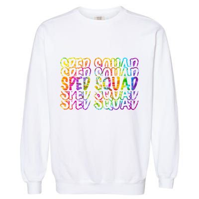 Sped Squad Rainbow Colorful Garment-Dyed Sweatshirt