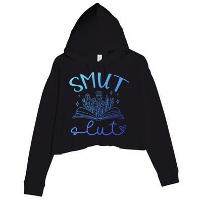 Smut Slutt Reading Smut Book Lover Bookworm Bookish Reader Gift Crop Fleece Hoodie