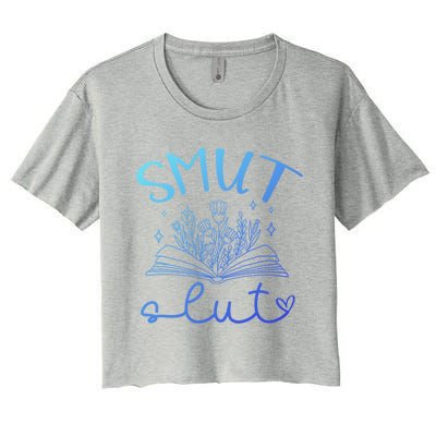 Smut Slutt Reading Smut Book Lover Bookworm Bookish Reader Gift Women's Crop Top Tee