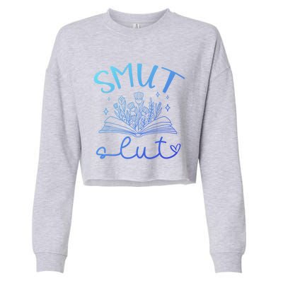 Smut Slutt Reading Smut Book Lover Bookworm Bookish Reader Gift Cropped Pullover Crew