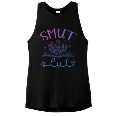 Smut Slutt Reading Smut Book Lover Bookworm Bookish Reader Gift Ladies PosiCharge Tri-Blend Wicking Tank