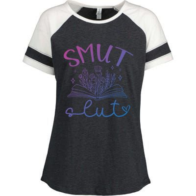 Smut Slutt Reading Smut Book Lover Bookworm Bookish Reader Gift Enza Ladies Jersey Colorblock Tee