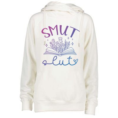 Smut Slutt Reading Smut Book Lover Bookworm Bookish Reader Gift Womens Funnel Neck Pullover Hood