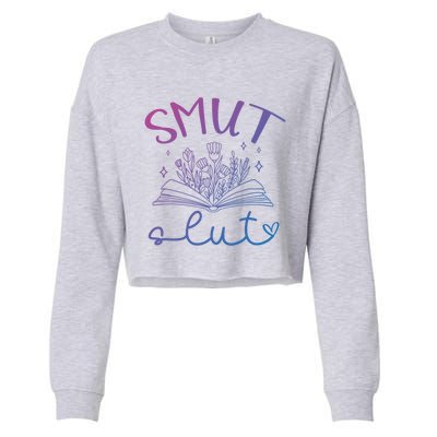 Smut Slutt Reading Smut Book Lover Bookworm Bookish Reader Gift Cropped Pullover Crew