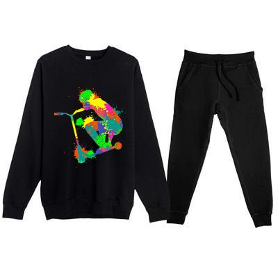 Stunt Scooter Rider Premium Crewneck Sweatsuit Set