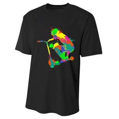 Stunt Scooter Rider Performance Sprint T-Shirt