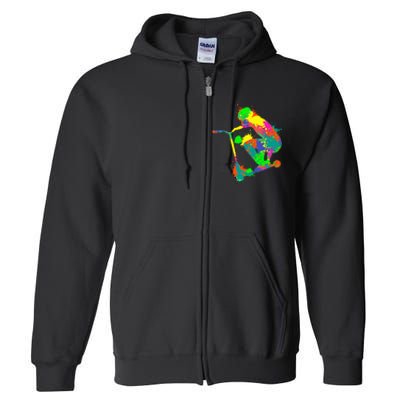 Stunt Scooter Rider Full Zip Hoodie