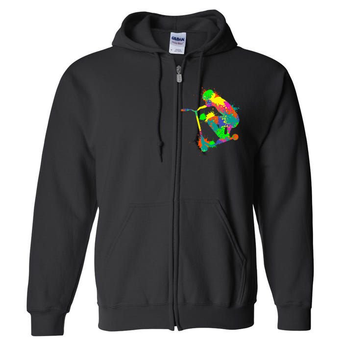 Stunt Scooter Rider Full Zip Hoodie