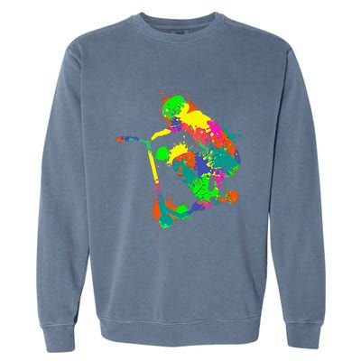 Stunt Scooter Rider Garment-Dyed Sweatshirt