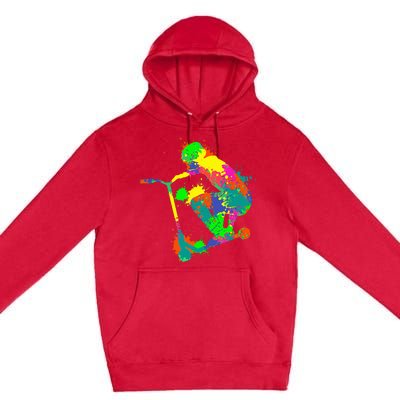 Stunt Scooter Rider Premium Pullover Hoodie