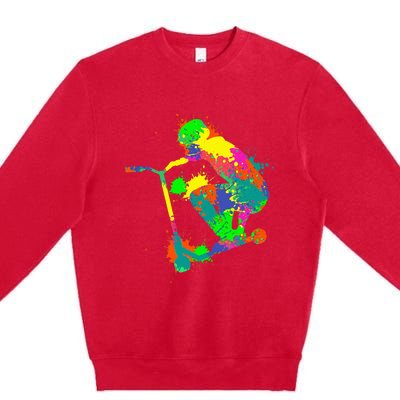 Stunt Scooter Rider Premium Crewneck Sweatshirt