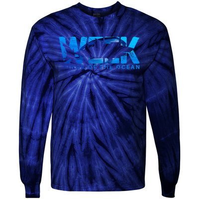 Shark Summer Retro Vintage Kings Of The Ocean Week 2024 Tie-Dye Long Sleeve Shirt