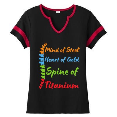 Spinal Surgery Recovery Scoliosis Awareness Month Meaningful Gift Ladies Halftime Notch Neck Tee