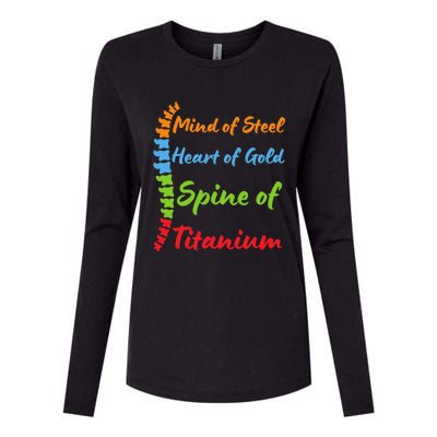 Spinal Surgery Recovery Scoliosis Awareness Month Meaningful Gift Womens Cotton Relaxed Long Sleeve T-Shirt