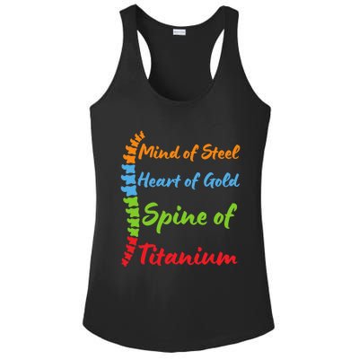 Spinal Surgery Recovery Scoliosis Awareness Month Meaningful Gift Ladies PosiCharge Competitor Racerback Tank