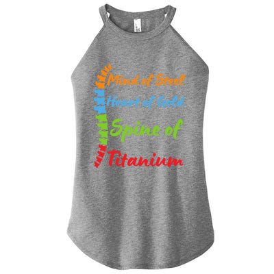 Spinal Surgery Recovery Scoliosis Awareness Month Meaningful Gift Women's Perfect Tri Rocker Tank