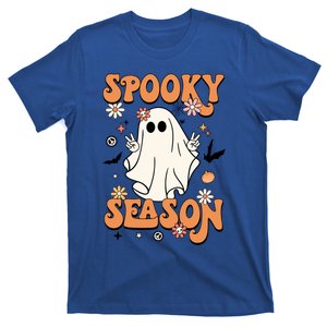 Spooky Season Retro Halloween Party Funny Cute Ghost Pumpkin Great Gift T-Shirt