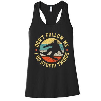 Snowboarding Snowboard Retro Vintage Women's Racerback Tank