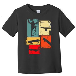 Skater Skateboarder Retro Skateboard Gift Toddler T-Shirt