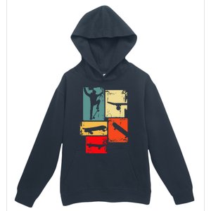 Skater Skateboarder Retro Skateboard Gift Urban Pullover Hoodie