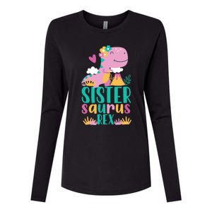 Sister Saurus Rex Dinosaur Dino Design for Womens Cotton Relaxed Long Sleeve T-Shirt