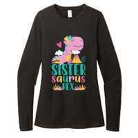 Sister Saurus Rex Dinosaur Dino Design for Womens CVC Long Sleeve Shirt