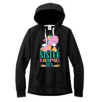 Sister Saurus Rex Dinosaur Dino Design for Women's Fleece Hoodie