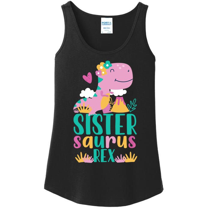 Sister Saurus Rex Dinosaur Dino Design for Ladies Essential Tank