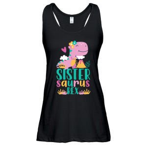 Sister Saurus Rex Dinosaur Dino Design for Ladies Essential Flowy Tank