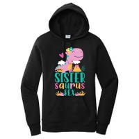 Sister Saurus Rex Dinosaur Dino Design for Women's Pullover Hoodie