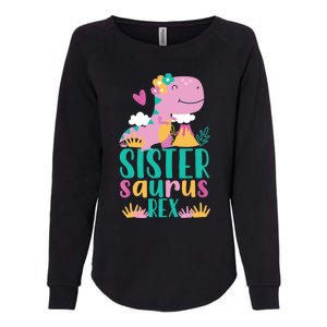 Sister Saurus Rex Dinosaur Dino Design for Womens California Wash Sweatshirt