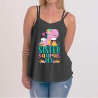 Sister Saurus Rex Dinosaur Dino Design for Women's Strappy Tank