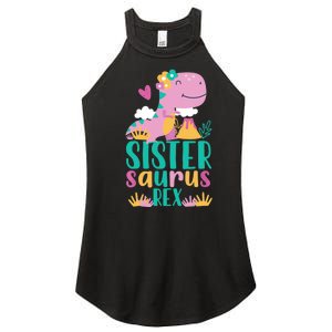 Sister Saurus Rex Dinosaur Dino Design for Women's Perfect Tri Rocker Tank