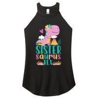 Sister Saurus Rex Dinosaur Dino Design for Women's Perfect Tri Rocker Tank