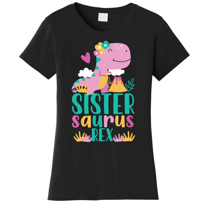 Sister Saurus Rex Dinosaur Dino Design for Women's T-Shirt