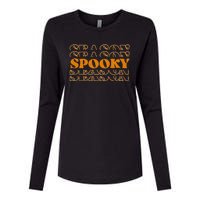 Spooky Season Retro Halloween Womens Cotton Relaxed Long Sleeve T-Shirt