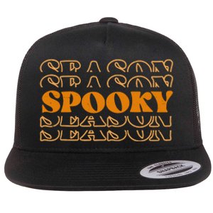 Spooky Season Retro Halloween Flat Bill Trucker Hat