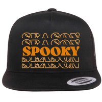 Spooky Season Retro Halloween Flat Bill Trucker Hat
