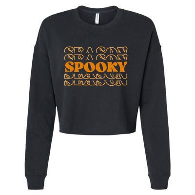 Spooky Season Retro Halloween Cropped Pullover Crew