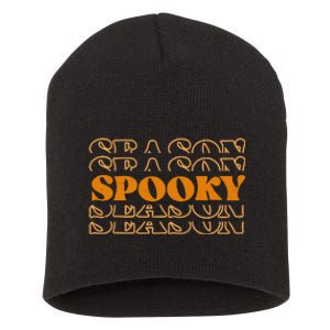 Spooky Season Retro Halloween Short Acrylic Beanie