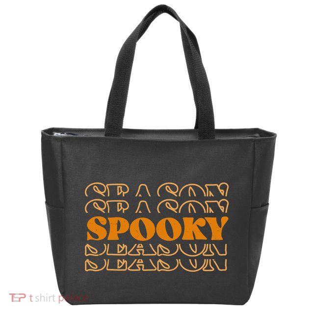 Spooky Season Retro Halloween Zip Tote Bag