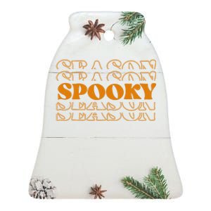 Spooky Season Retro Halloween Ceramic Bell Ornament