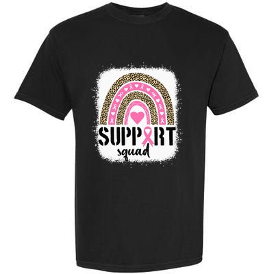 Support Squad Rainbow Pink Warrior Breast Cancer Awareness Garment-Dyed Heavyweight T-Shirt