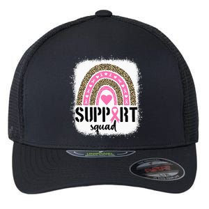 Support Squad Rainbow Pink Warrior Breast Cancer Awareness Flexfit Unipanel Trucker Cap