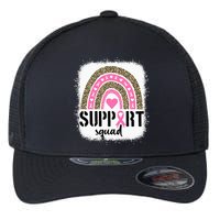 Support Squad Rainbow Pink Warrior Breast Cancer Awareness Flexfit Unipanel Trucker Cap