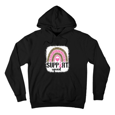 Support Squad Rainbow Pink Warrior Breast Cancer Awareness Hoodie