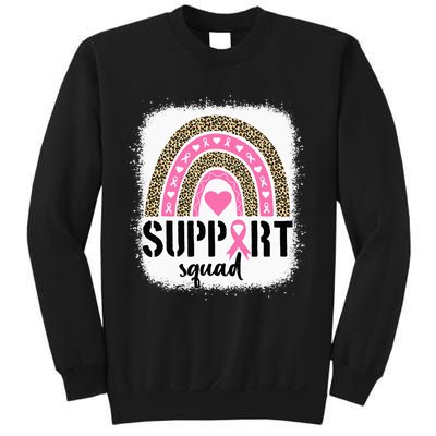 Support Squad Rainbow Pink Warrior Breast Cancer Awareness Sweatshirt