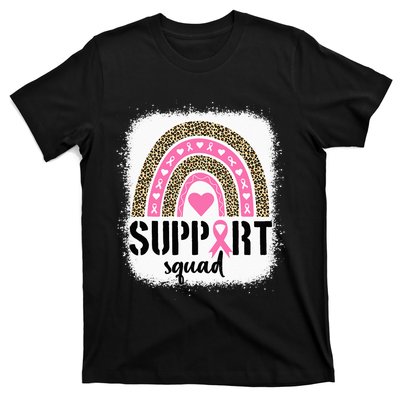 Support Squad Rainbow Pink Warrior Breast Cancer Awareness T-Shirt