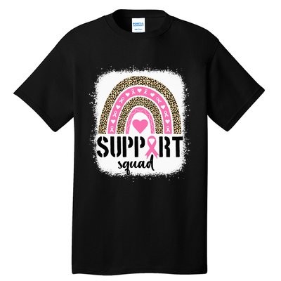 Support Squad Rainbow Pink Warrior Breast Cancer Awareness Tall T-Shirt